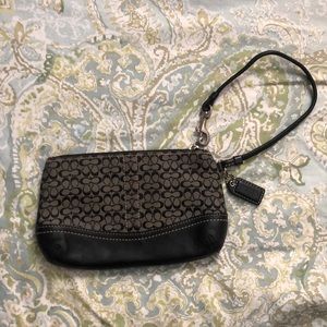 Black and Gray Coach Wristlet